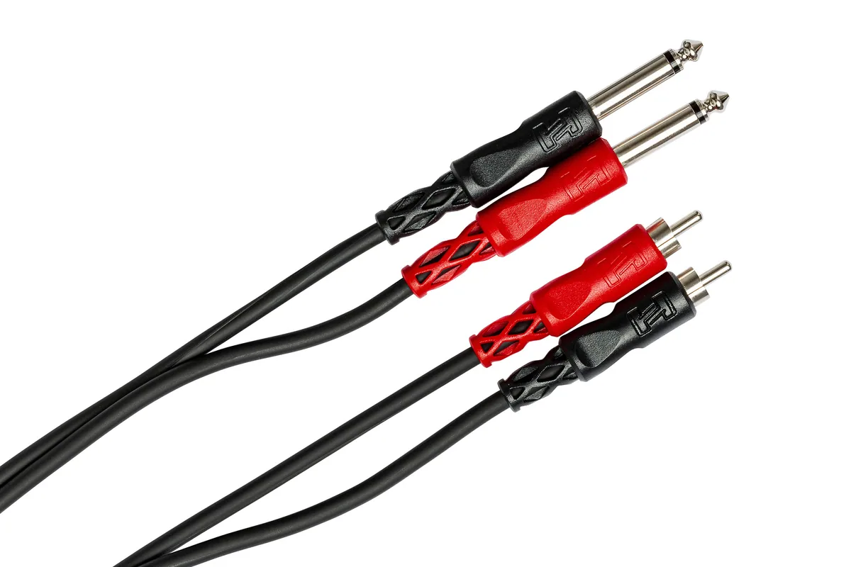 Hosa CPR-202 1/4′ to RCA Cable 2m (Molded Plugs)