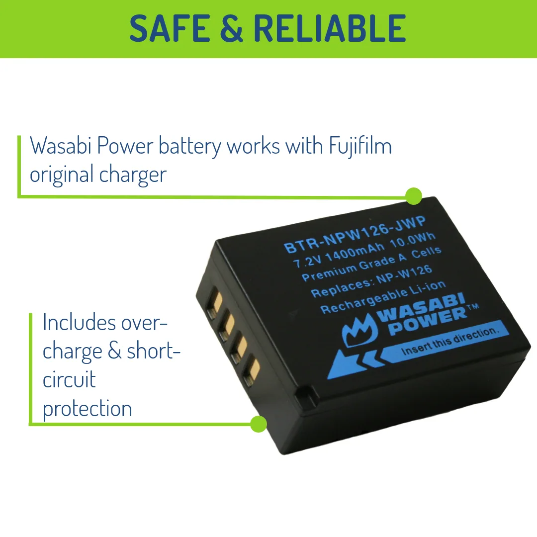 Wasabi Power Battery for Fujifilm NP-W126 & NP-W126S