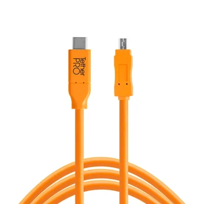 Tether Tools TetherPro USB-C to Mini-USB 2.0 Type-B 8-Pin Cable 4.6m (Orange)
