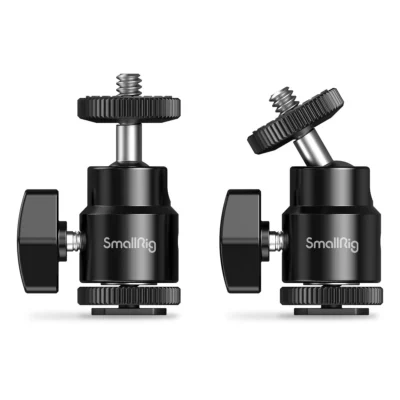 SmallRig 2059 1/4″ Camera Hot shoe Mount with Additional 1/4″ Screw (2pcs Pack)
