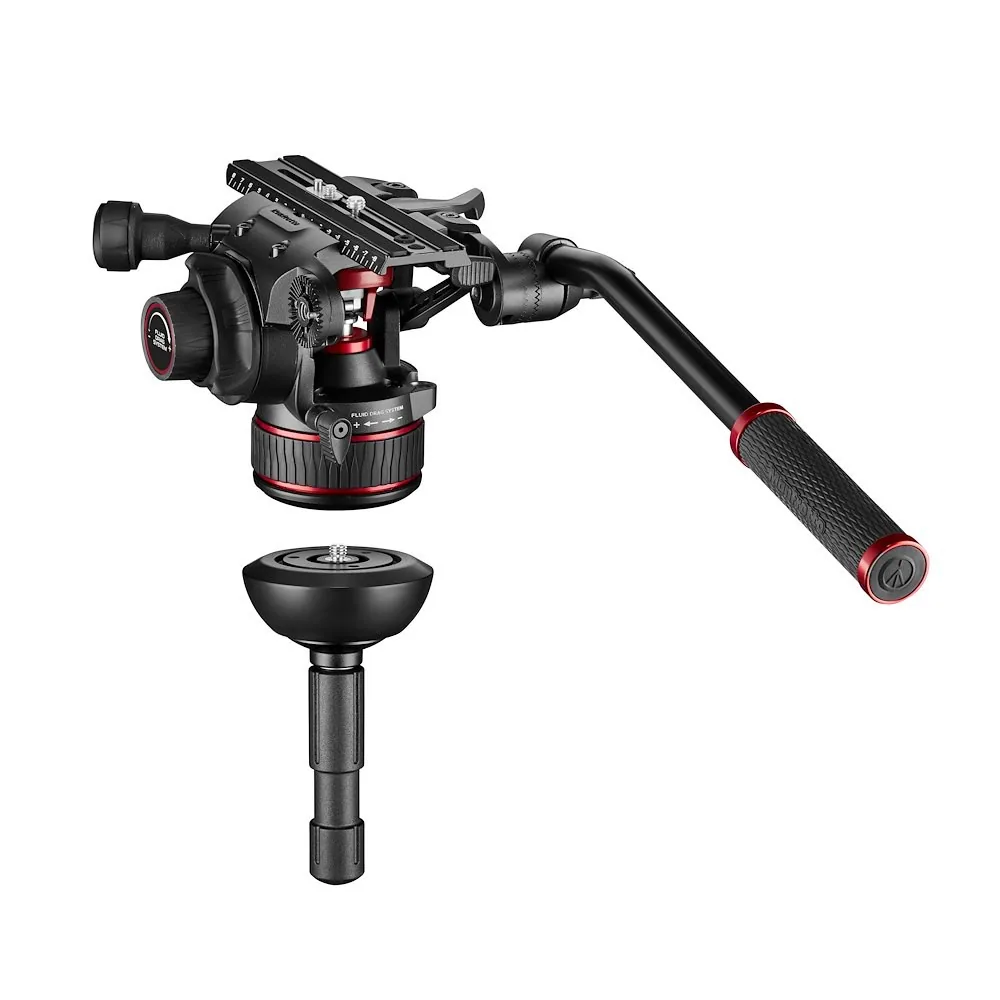 Manfrotto Nitrotech 612 Fluid Video Head and Carbon Fiber Twin Leg Tripod with Ground Spreader