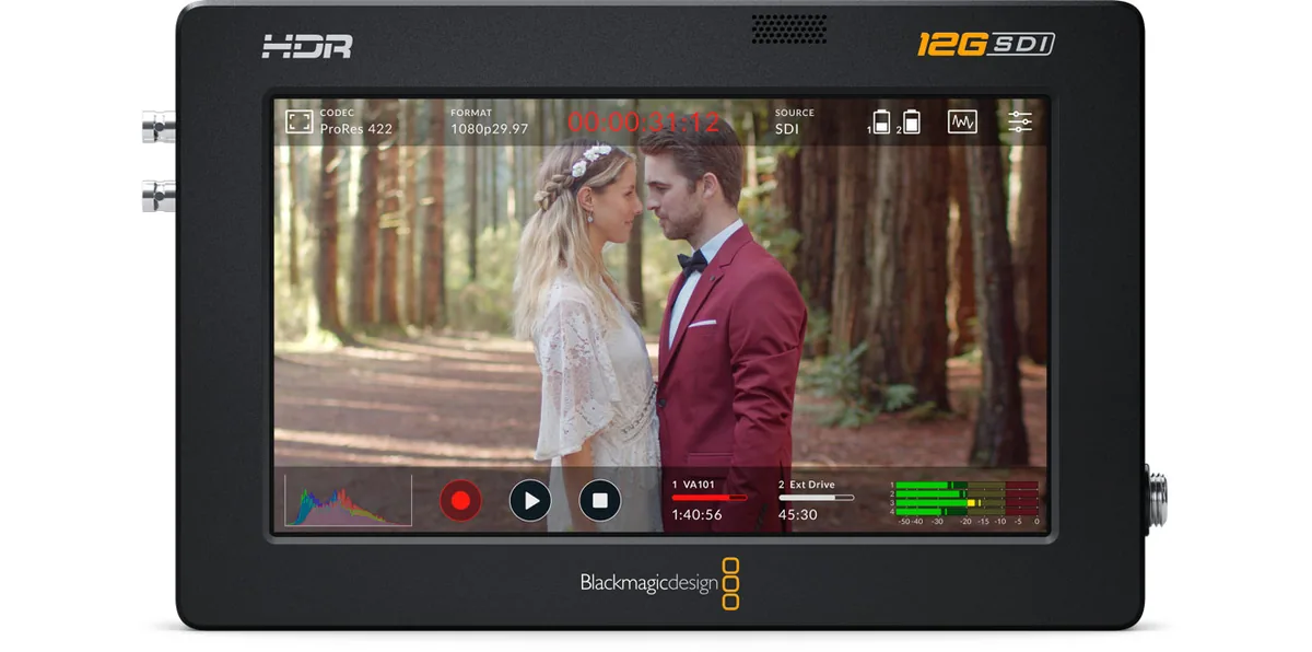 Blackmagic Design Video Assist 5″ 12G-SDI/HDMI HDR Recording Monitor