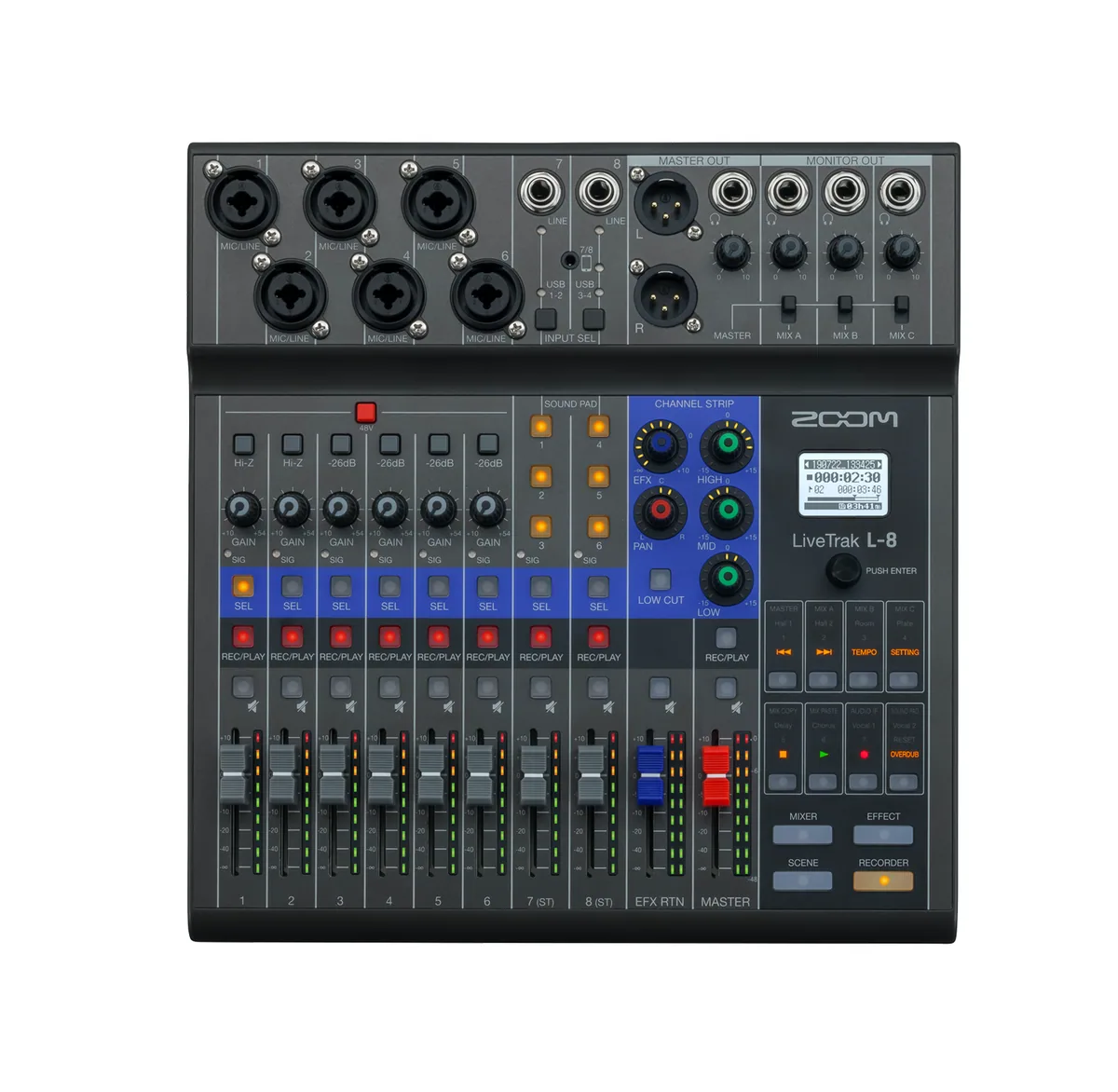 Zoom LiveTrak L-8 Portable 8-Channel Digital Mixer