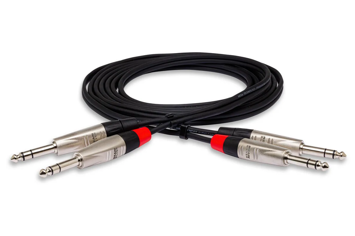 Hosa HSS-001.5X2 Pro 1/4” Cable 1.5ft (Dual)