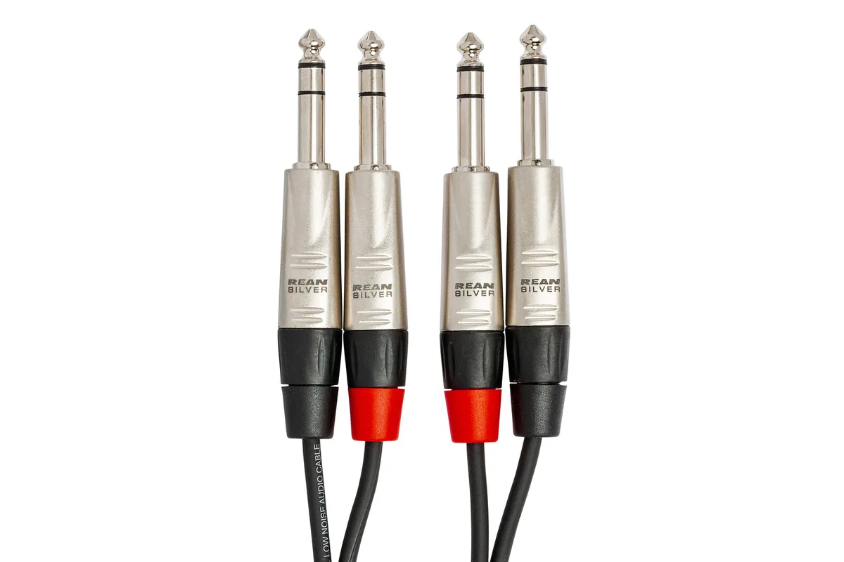 Hosa HSS-001.5X2 Pro 1/4” Cable 1.5ft (Dual)
