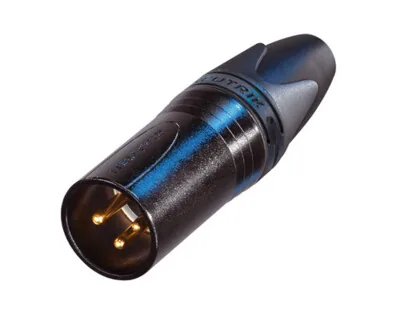 Neutrik NC3MXX-B 3 Pole Male Cable Connector – Gold Contacts