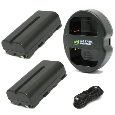 Wasabi Power Battery (2-pack) and Dual Charger for Sony NP-F550