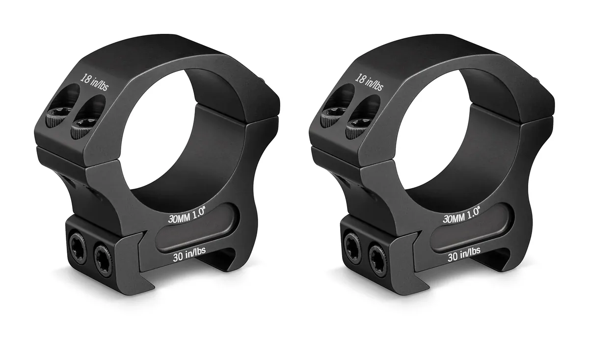 Vortex Pro Series Riflescope Ring Pair (30mm, Aluminium, Medium, Matte Black)