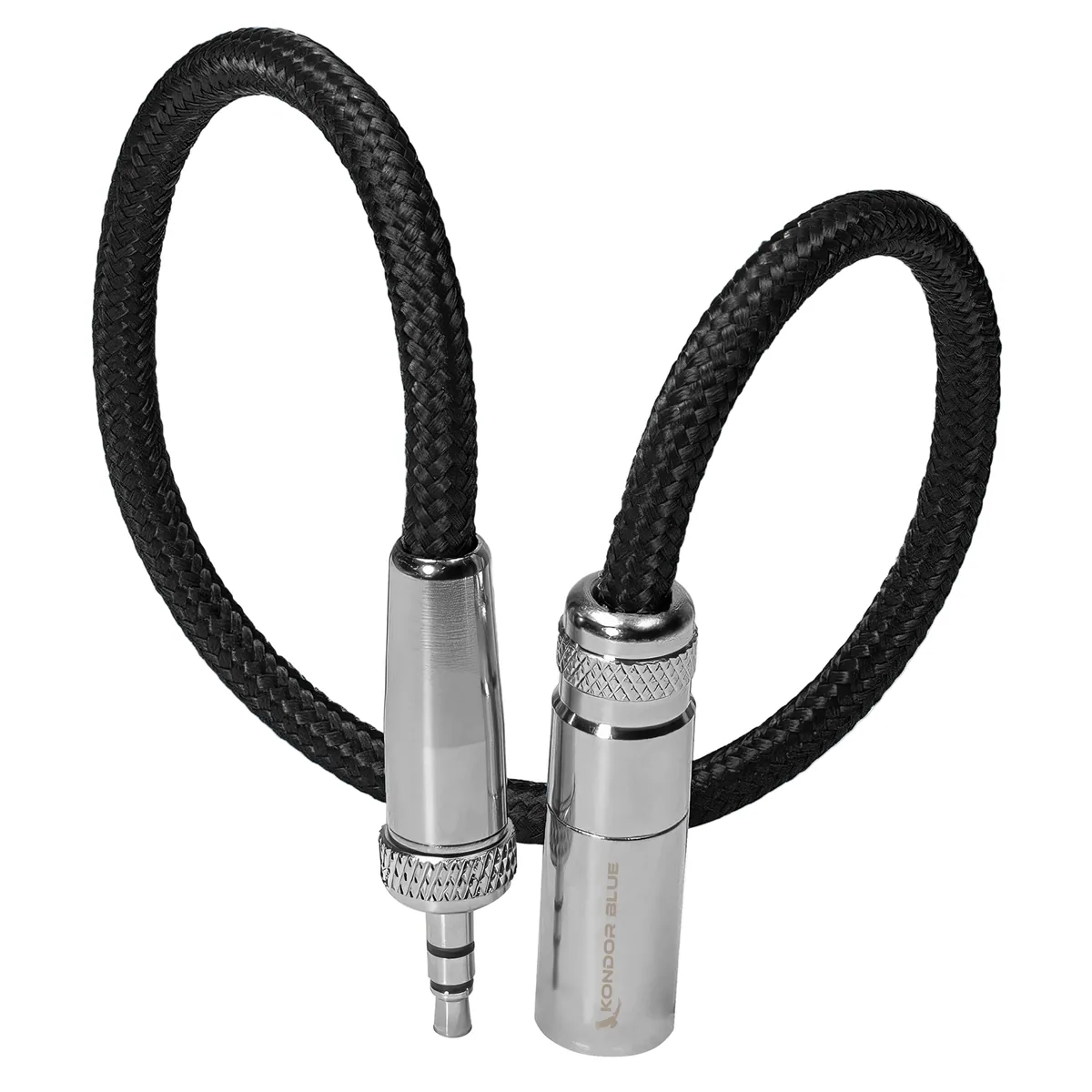 Kondor Blue Mini-XLR Male to Locking 3.5mm Stereo Cable for BMPCC 6K and 4K (Black)