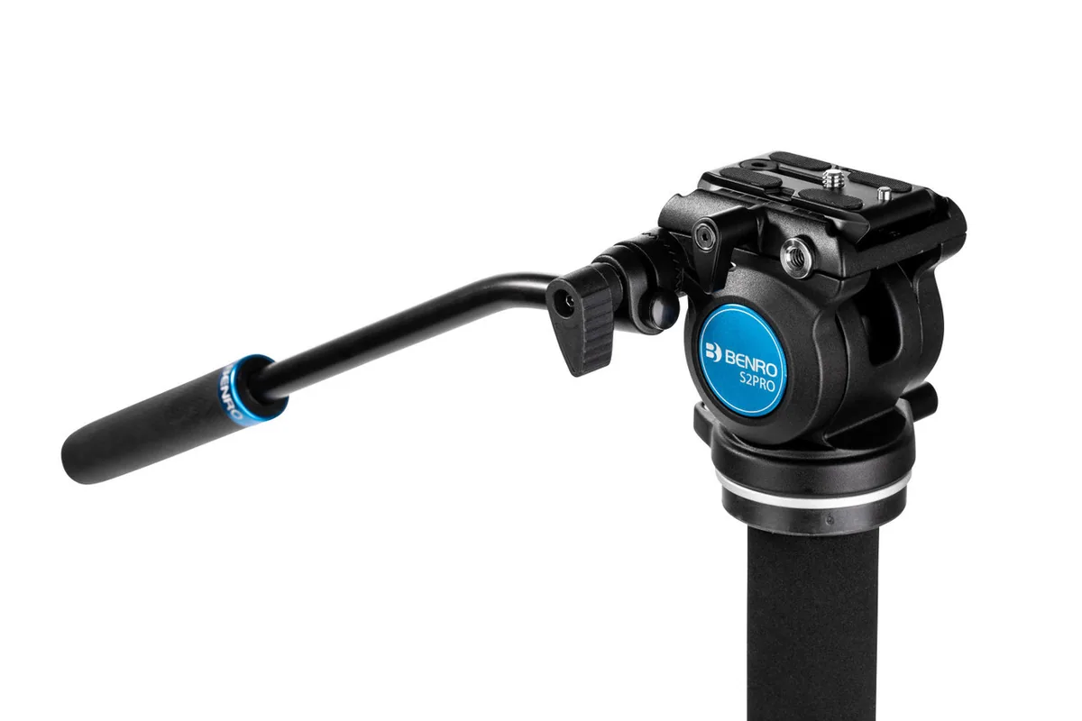 Benro Classic Video Monopod with S2 Pro Flat Base Fluid Video Head