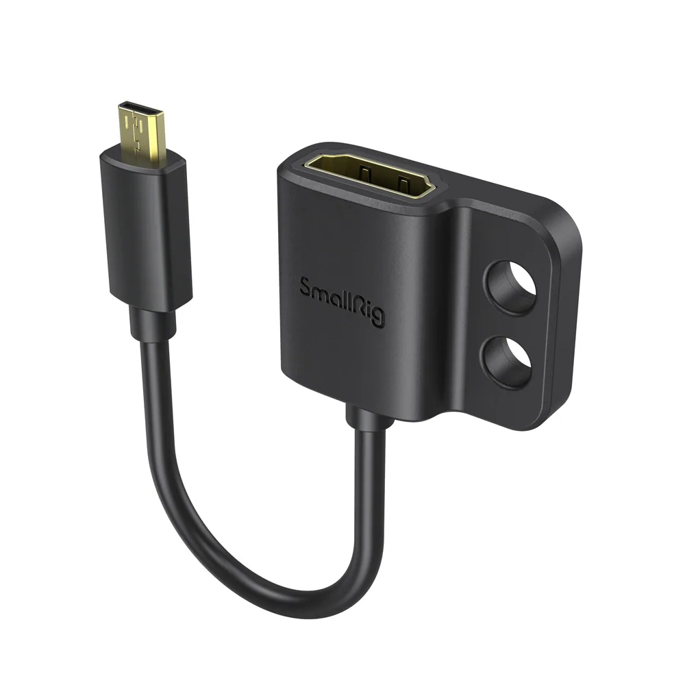 SmallRig Ultra-Slim Female HDMI Type A to Male Micro-HDMI Type D Adapter Cable