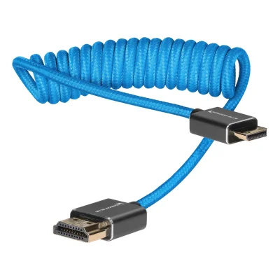 Kondor Blue Coiled Mini HDMI to Full HDMI (30 to 60cm)