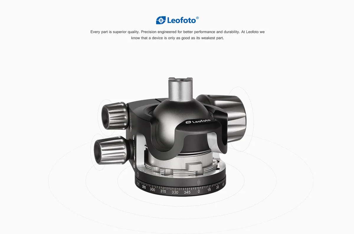 Leofoto LH-40LR Low Profile Ball Head with Quick Release Clamp