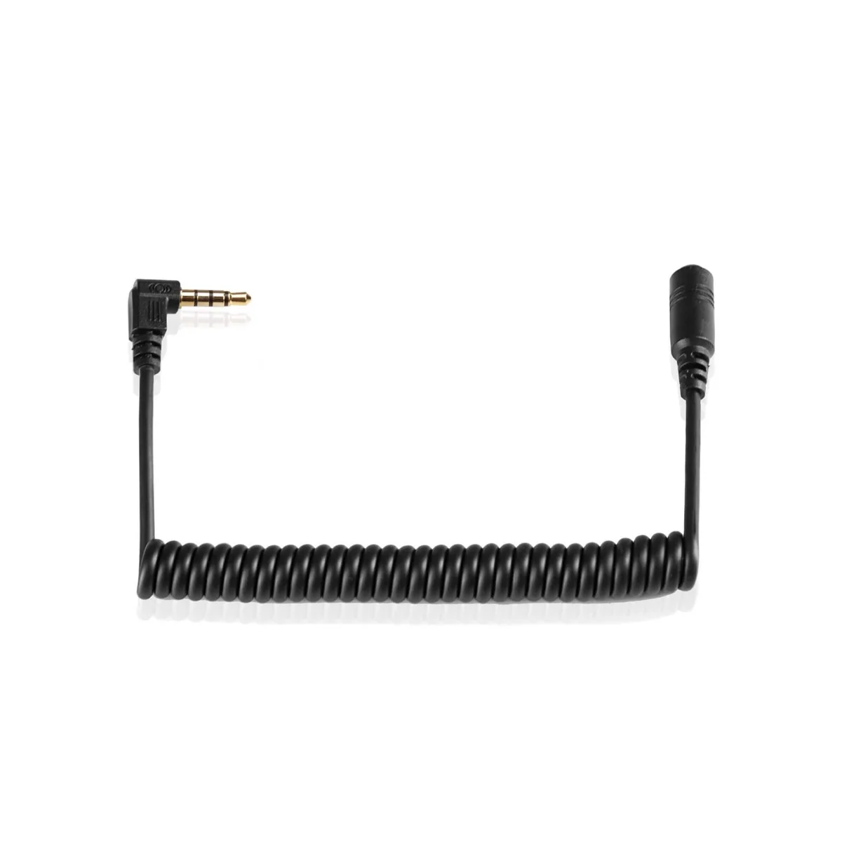 SHAPE Coiled 3.5mm Right-Angle LANC Male to Straight Female Cable (10-20″)
