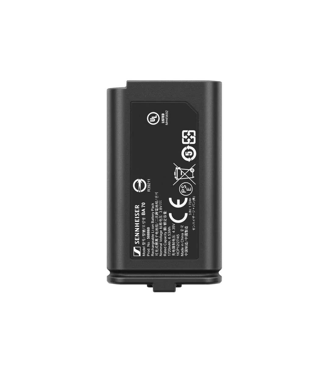 Sennheiser BA 70 Rechargeable Battery Pack for EW-D SK and EW-D SKM-S Transmitters
