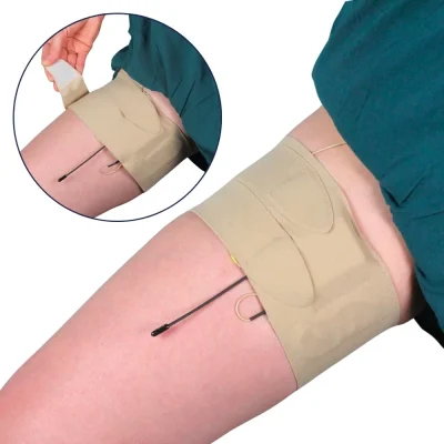 Ursa Thigh Strap with Vertical Pouch for Wireless Transmitters (Beige)