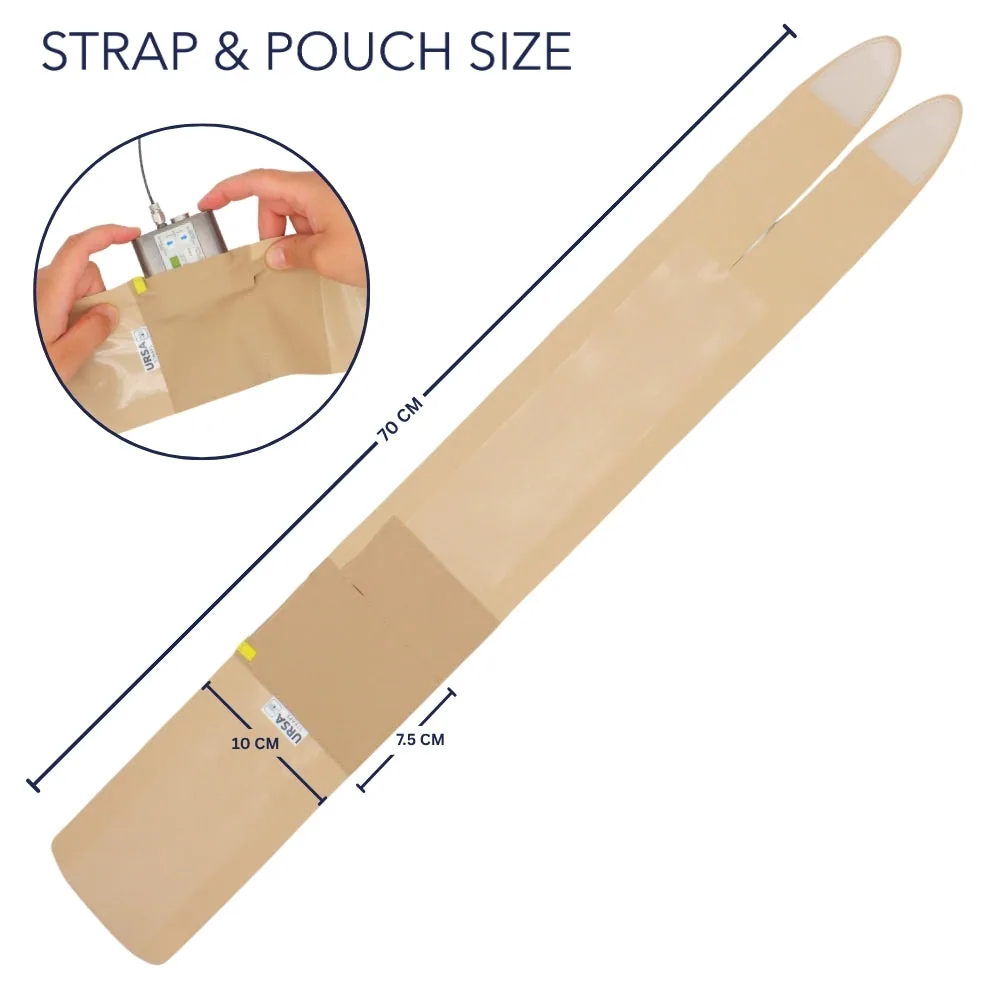 Ursa Thigh Strap with Vertical Pouch for Wireless Transmitters (Beige)