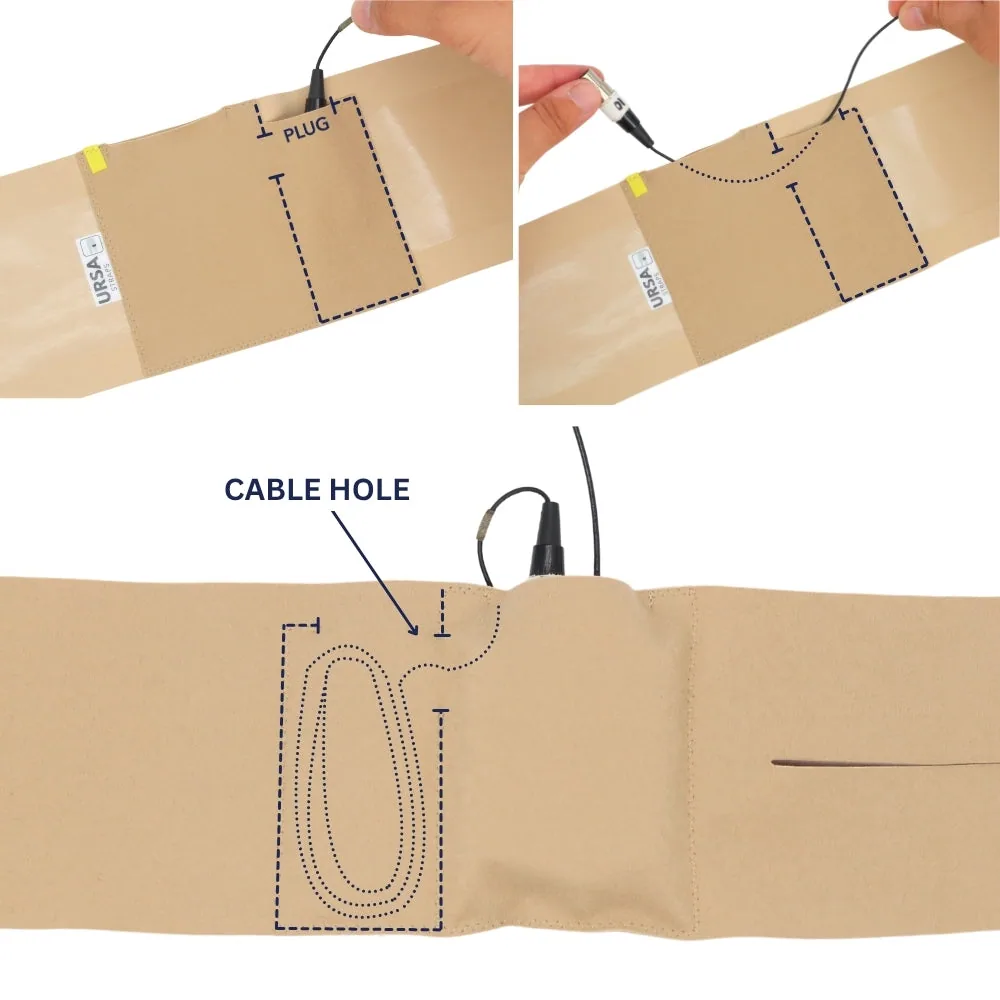 Ursa Thigh Strap with Vertical Pouch for Wireless Transmitters (Beige)