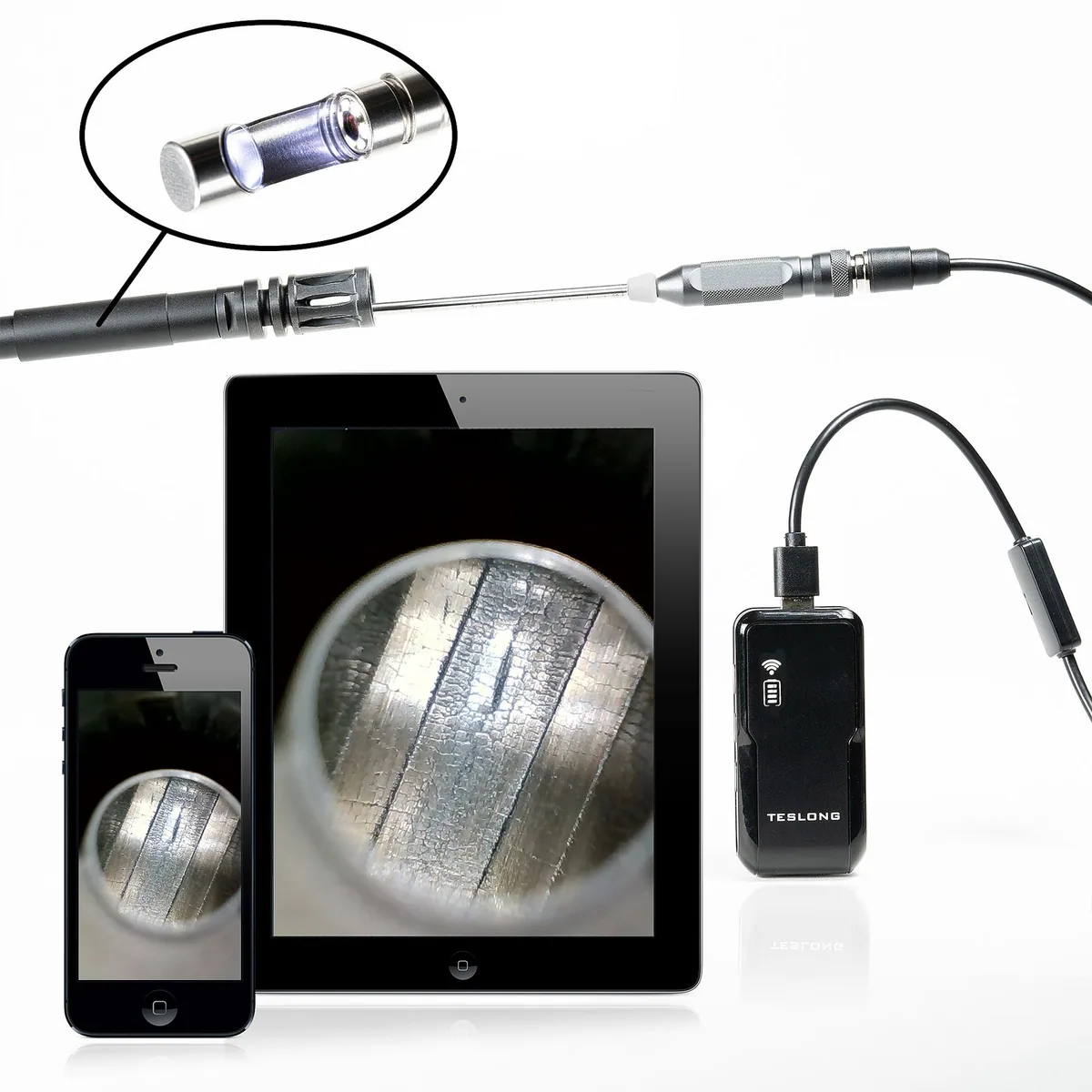 Teslong NTG150HW 66cm Rigid Borescope with Wi-Fi Adapter