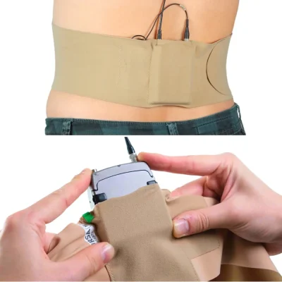 Ursa Waist Strap with Big Pouch for Wireless Transmitters (Large, Beige)