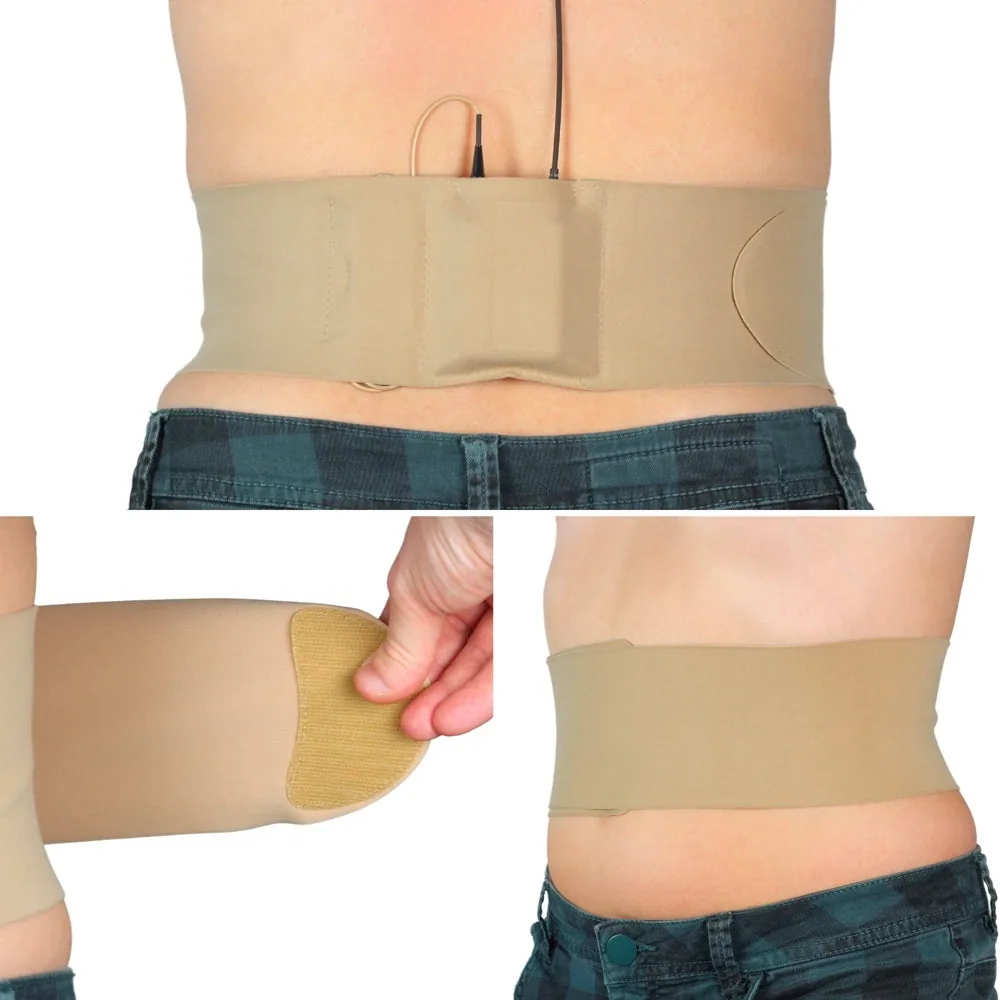 Ursa Waist Strap with Big Pouch for Wireless Transmitters (Large, Beige)