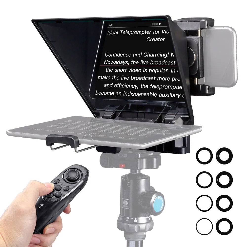 FeelWorld TP2A Portable Teleprompter for Smartphone/Tablet (DSLR/Smartphone Video Version)