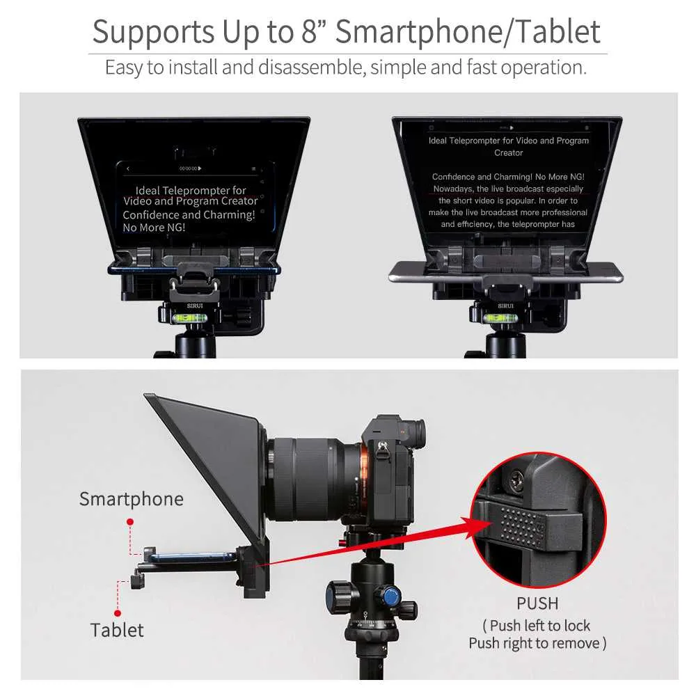 FeelWorld TP2A Portable Teleprompter for Smartphone/Tablet (DSLR/Smartphone Video Version)