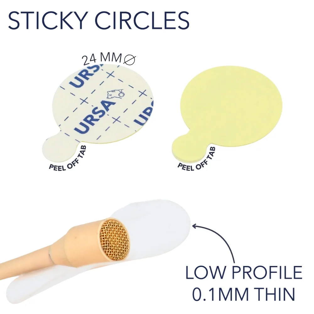 Ursa Circles Adhesive Lav Mounts – Sticky Circles (90 Pack, Hypoallergenic)