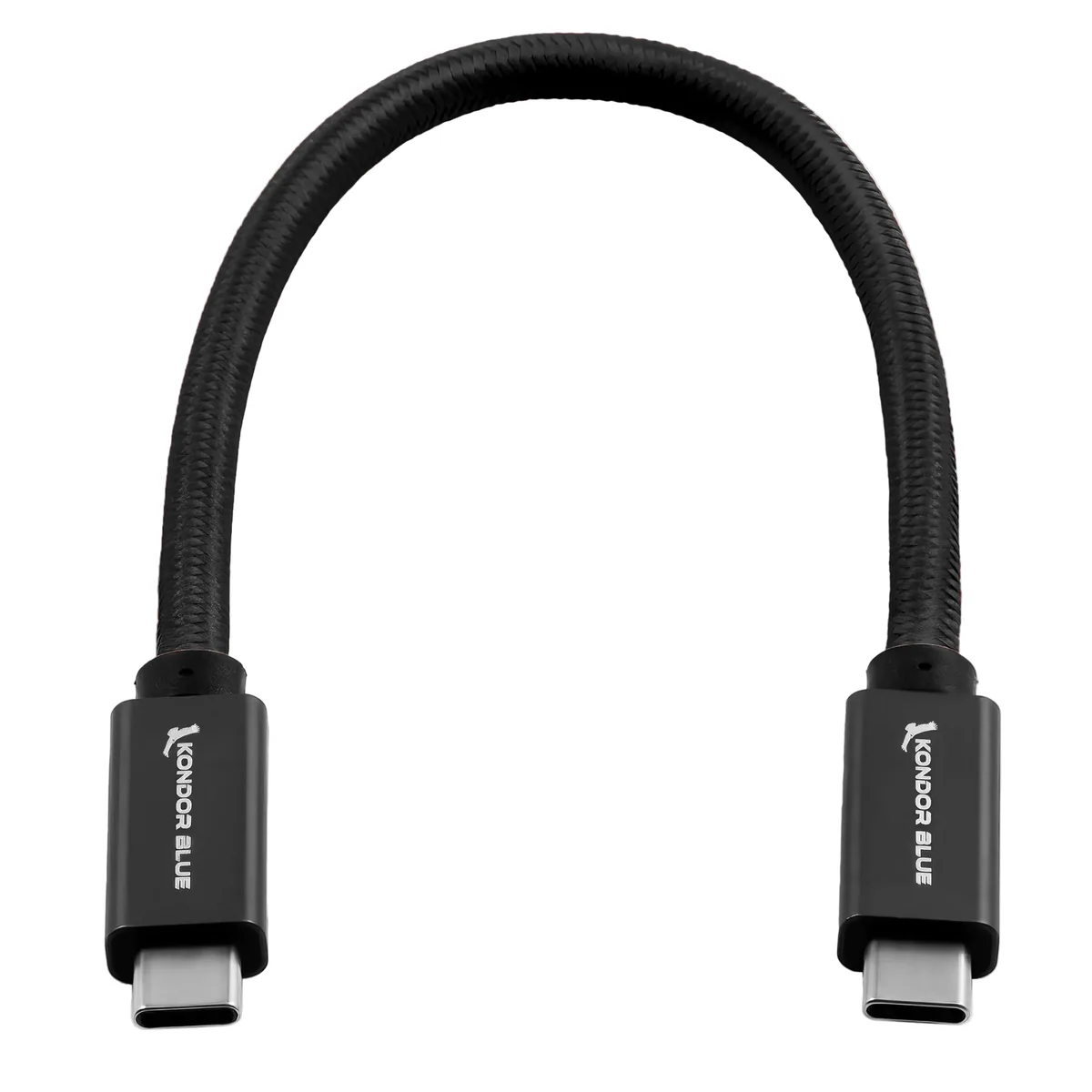 Kondor Blue USB C to USB C High Speed Cable for SSD Recording (Right Angle, 21.5cm)
