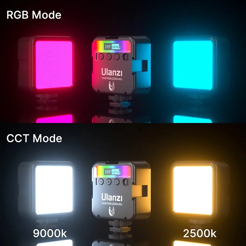 Ulanzi VL-49 Rechargeable Mini RGB Light (Black)