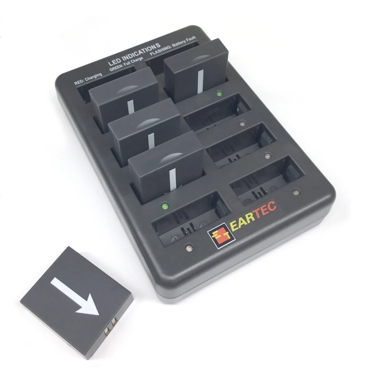Eartec CHLX10E Multi-Port Charging Base with Adapter for 10 Batteries
