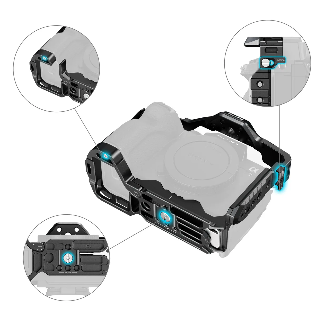 SmallRig 3667C Full Cage for Sony Alpha 7R V / Alpha 7 IV / Alpha 7S III / Alpha 1 / Alpha 7R IV