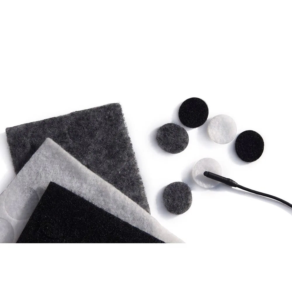 Rycote Undercovers Lavalier Wind Cover (10 Black, 10 Gray, 10 White, Stickies)