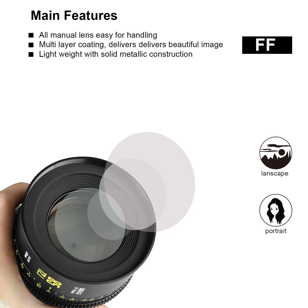 Meike 85mm T2.1 Full-Frame Prime Cine Lens (E-Mount, Feet/Meters)