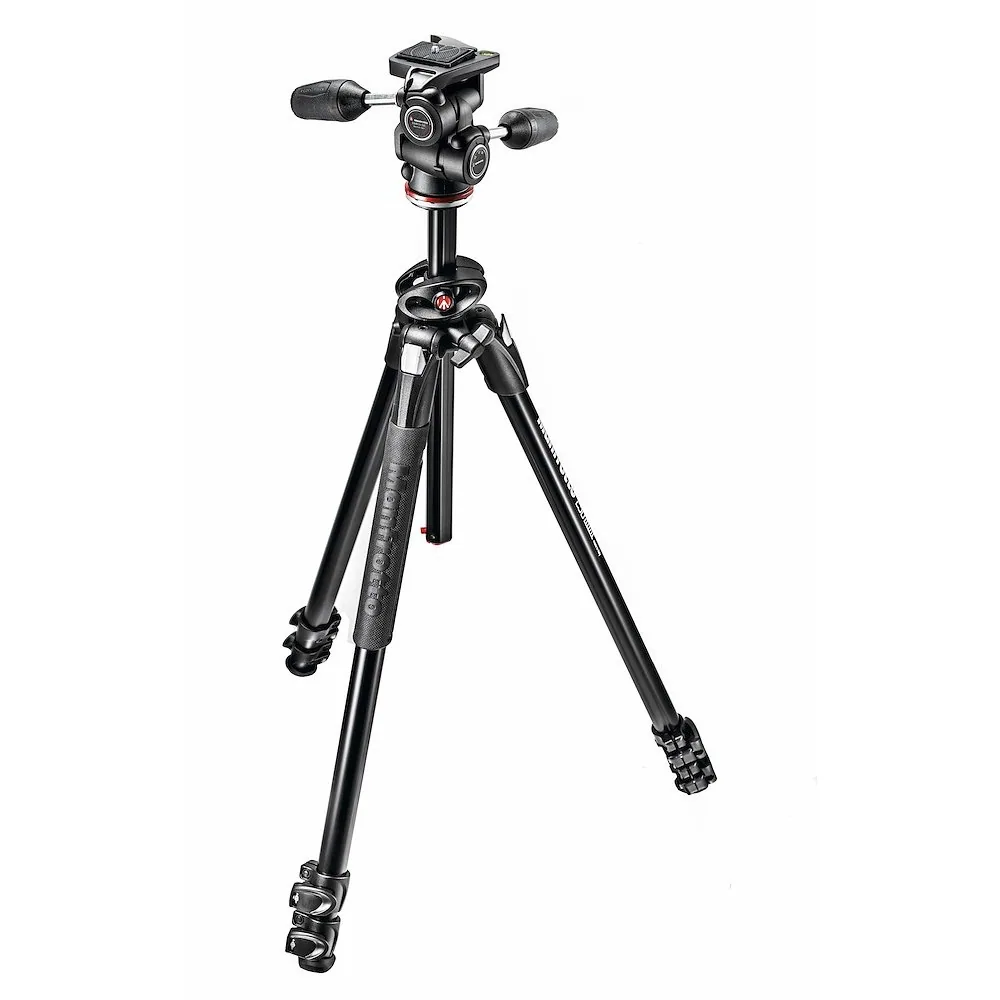 Manfrotto MK290DUA3-3WUS 290 Dual Aluminum Tripod with 3-Way Pan/Tilt Head