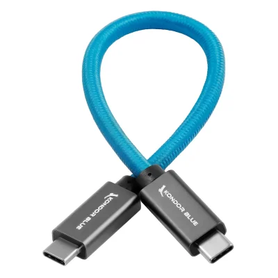 Kondor Blue USB-C to USB-C High Speed Cable for SSD Recording (21.5cm)