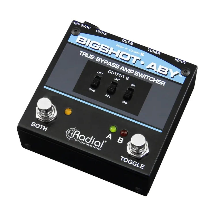 Radial Engineering BigShot ABY True-Bypass Amplifier Switcher with Tuner Out and LED Lights