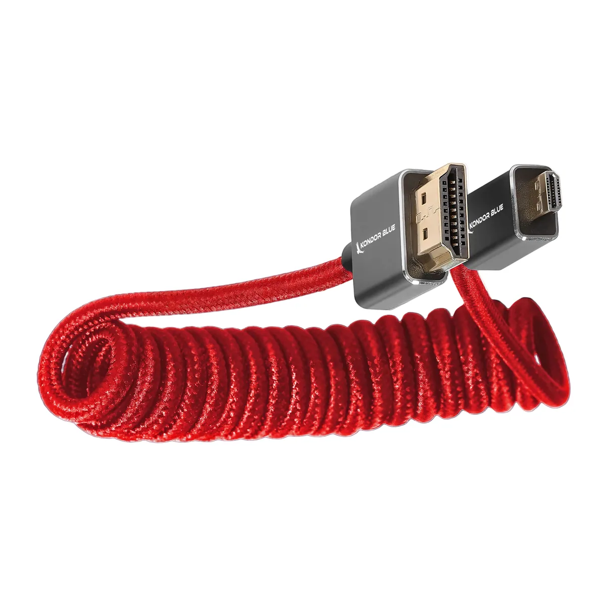 Kondor Blue Coiled Micro-HDMI to HDMI Cable (Black, 30.5 to 61cm)