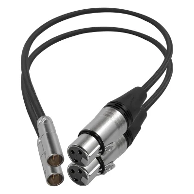 Kondor Blue Mini-XLR Male to XLR Female Audio Cable for Canon C70 & BMPCC 6K/4K (Black, 2-Pack)
