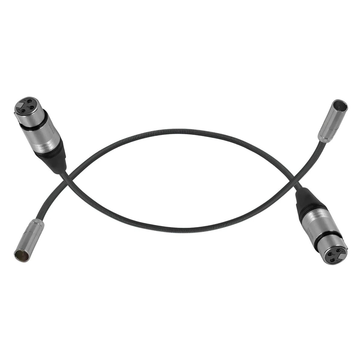 Kondor Blue Mini-XLR Male to XLR Female Audio Cable for Canon C70 & BMPCC 6K/4K (Black, 2-Pack)