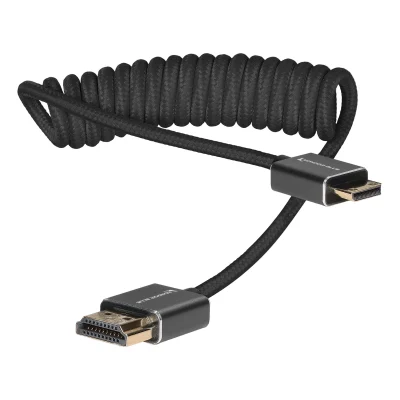Kondor Blue Coiled Mini-HDMI to HDMI Cable (Black, 30.5 to 61cm)