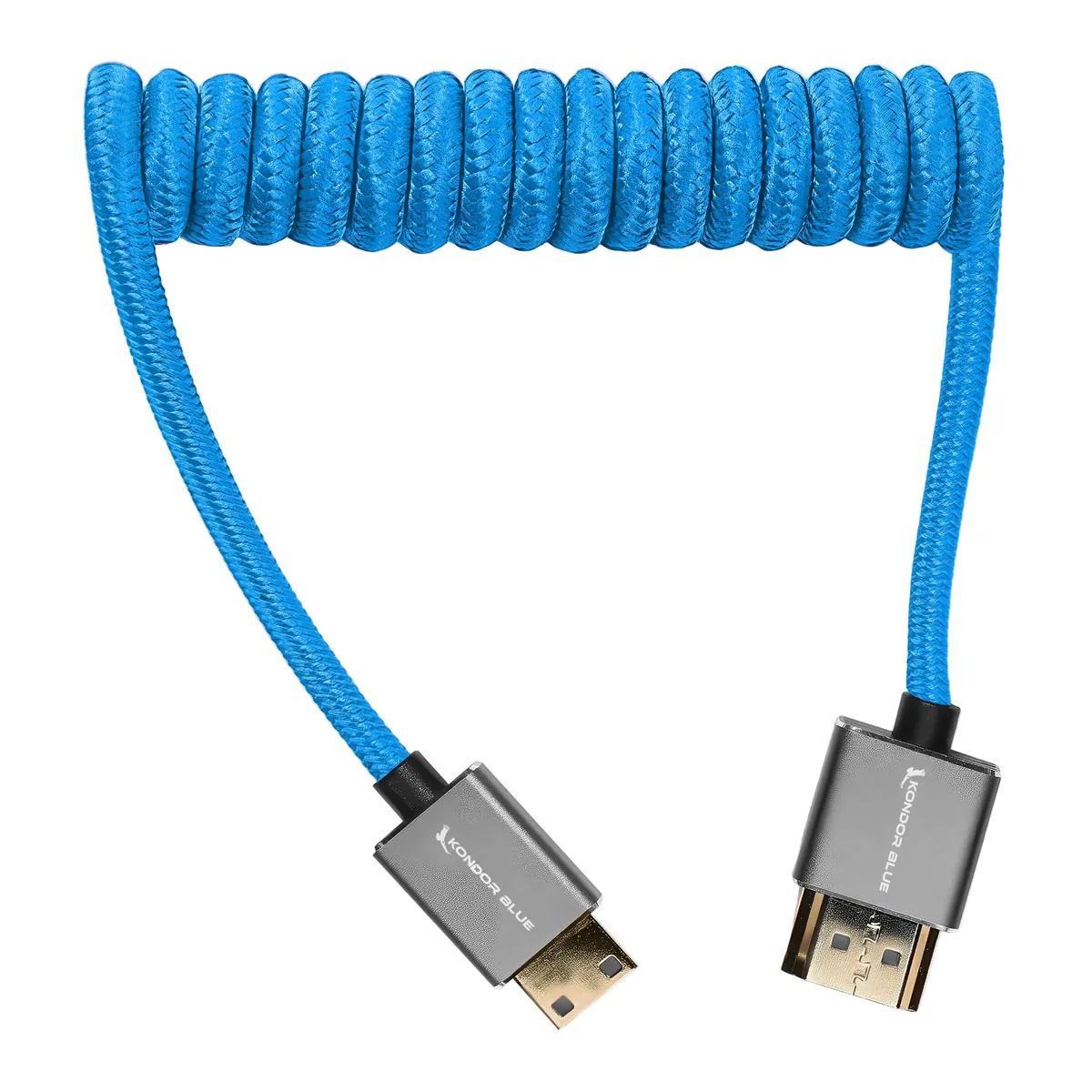 Kondor Blue Coiled Mini-HDMI to HDMI Cable (Black, 30.5 to 61cm)