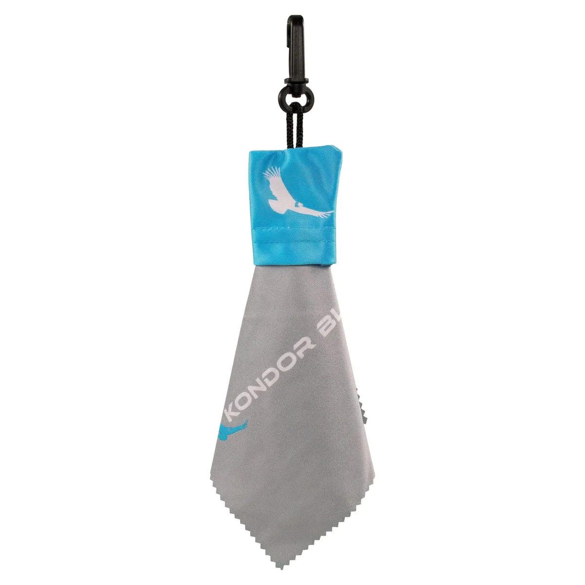Kondor Blue Microfibre Lens Wipe Cloth with Pouch and Clip