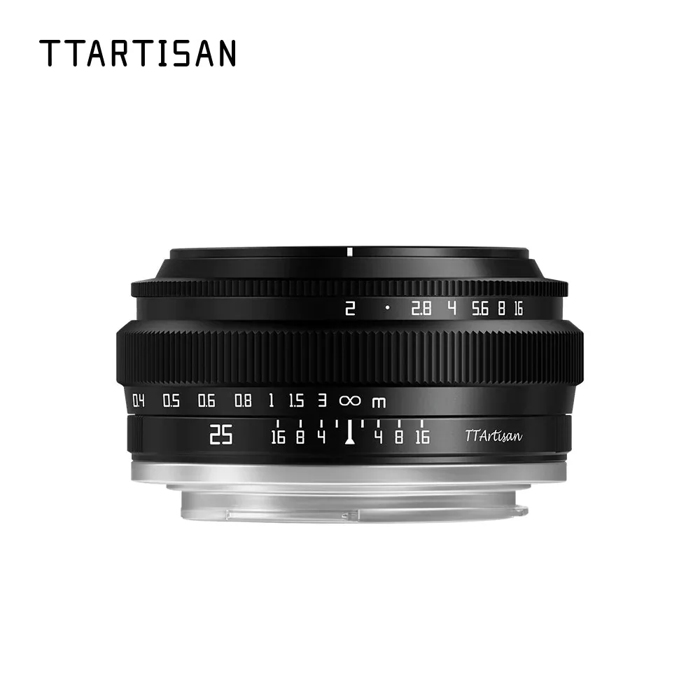 TTArtisan APS-C 25mm F2 Lens (Fujifilm X, Black)