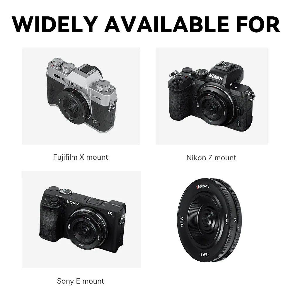 7Artisans 18mm f/6.3 Mark II APS-C Lens (M43-Mount)