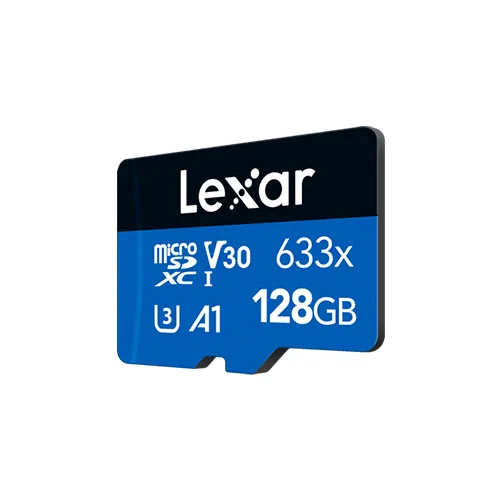Lexar 128GB High-Performance 633x UHS-I microSDXC Memory Card with SD Adapter